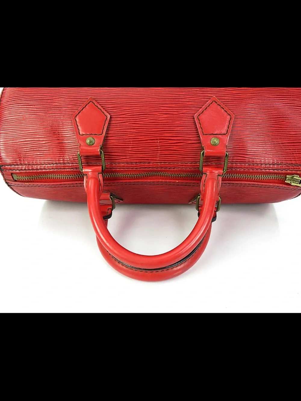 Louis Vuitton Red Epi Leather Satchel - Picture 10 of 16